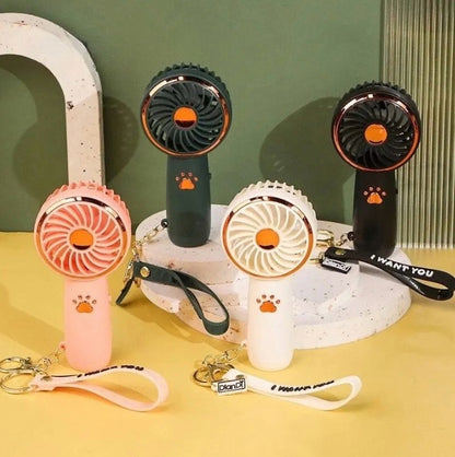 Summer New Mini Fan - Cute Cartoon Portable USB Handheld Fan for Students, Ideal Outdoor Cooling Solution