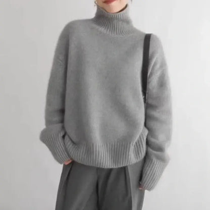 Cashmere Sweater - Soft Oversized Turtleneck Knit for Women