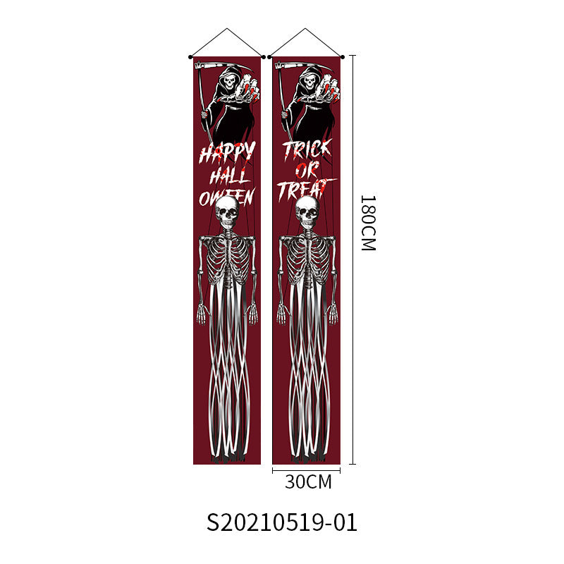 Halloween Doorway Banners Pair Oxford Cloth 180x30cm