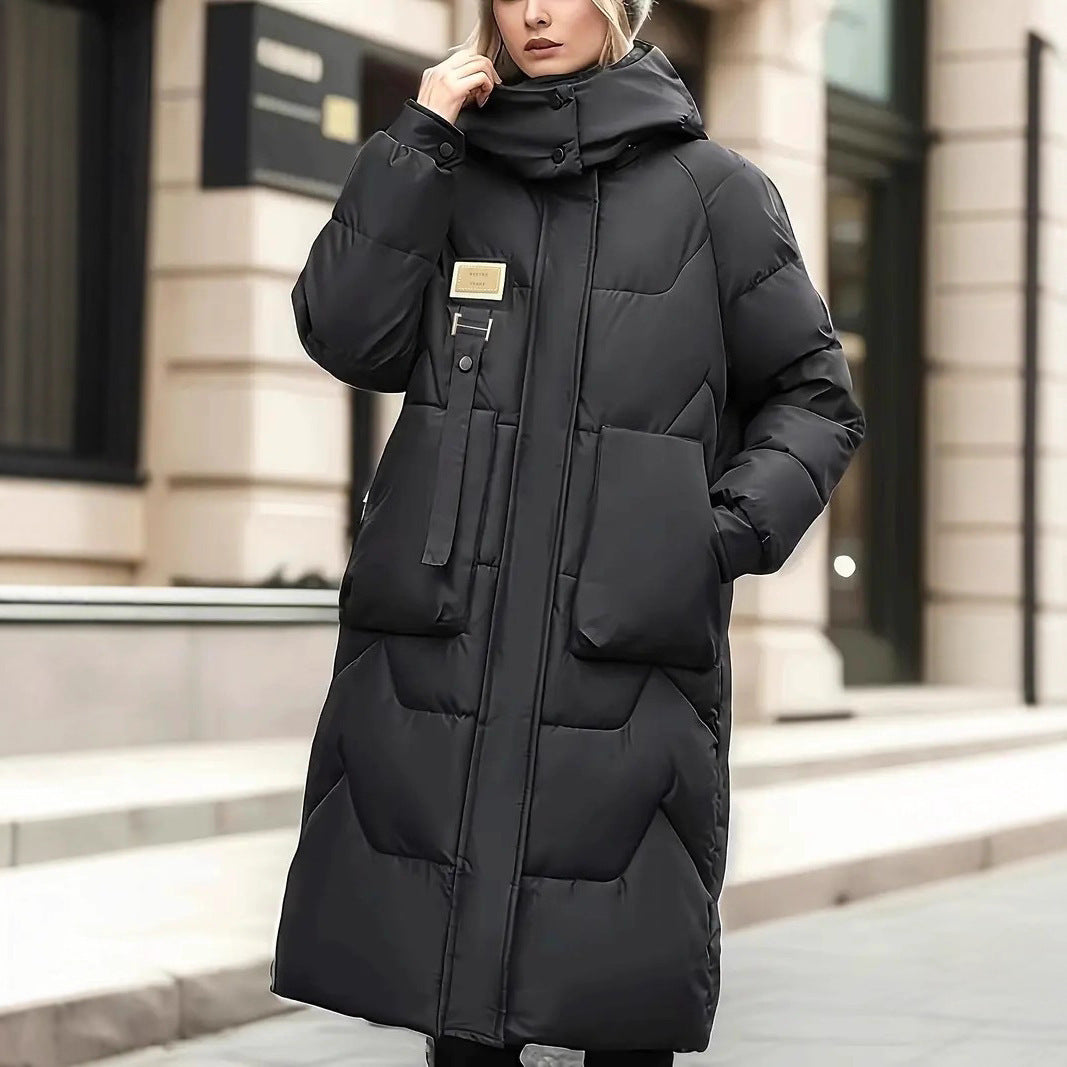 Insulating Women’s Long Puffer Coat - Quilted, Citywear
