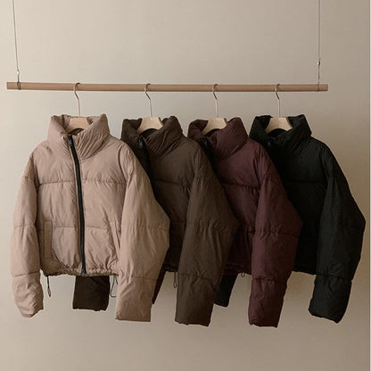 Insulating Women’s Cropped Puffer Coat - Boxy Polyester