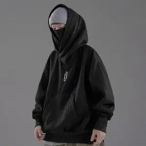 Oversized Men's Hooded Pullover - Loose Cotton For Spring