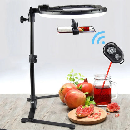 Ringlicht-Stativ mit Handyhalter für YouTube und TikTok Schulanfang Studio-Set USB-betrieben 3 Lichtmodi