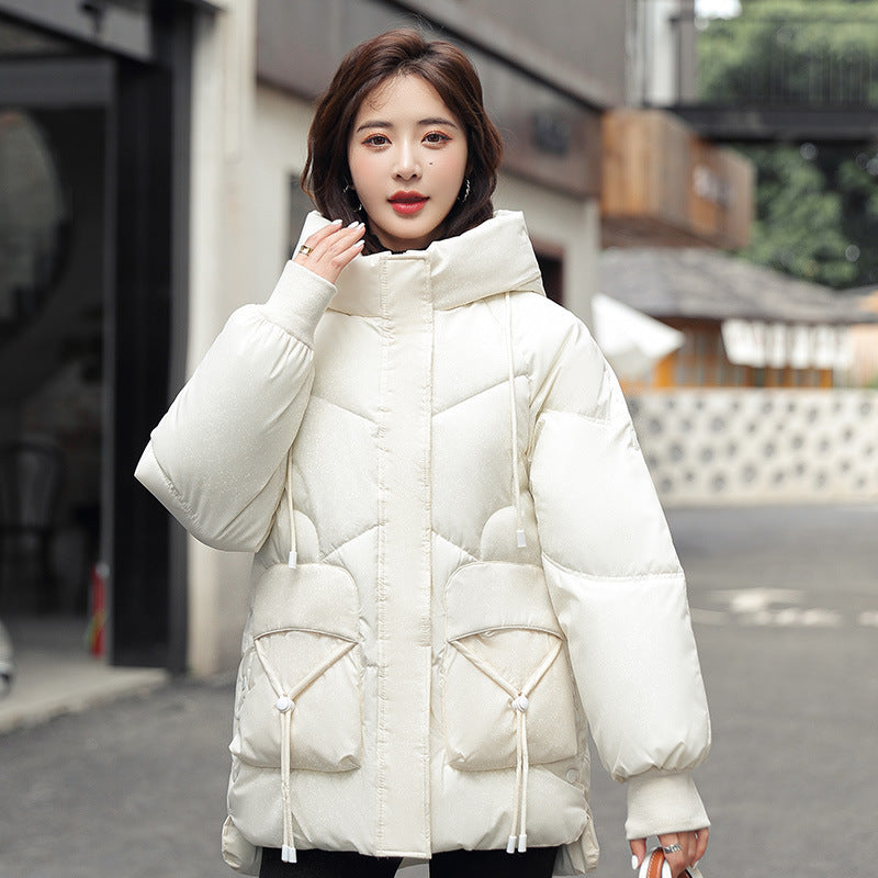 Insulating Cozy Women's Puffer Jacket - Oversized Down Cotton