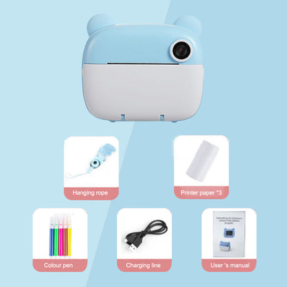 Kid Instant Print Camera - Fun Photography for Kids, Lightweight, Easy to Use, Black & White Prints