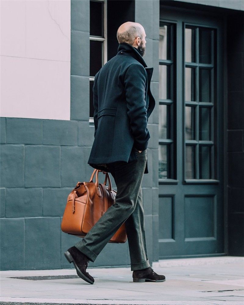 Warme Heren Woljas - Double Breasted, Gestructureerd Voor Winter