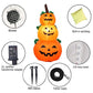 3.94ft Halloween Inflatable Pumpkin Stack with LED Rotating Lights – Outdoor Yard Decoration