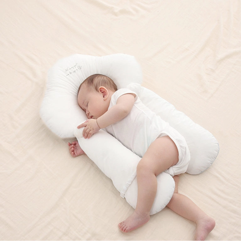 Organic Cotton U-Shape Baby Pillow - Soft & Safe Neck Support for Infants, Adjustable Hugbuddy Design for Cozy Sleep