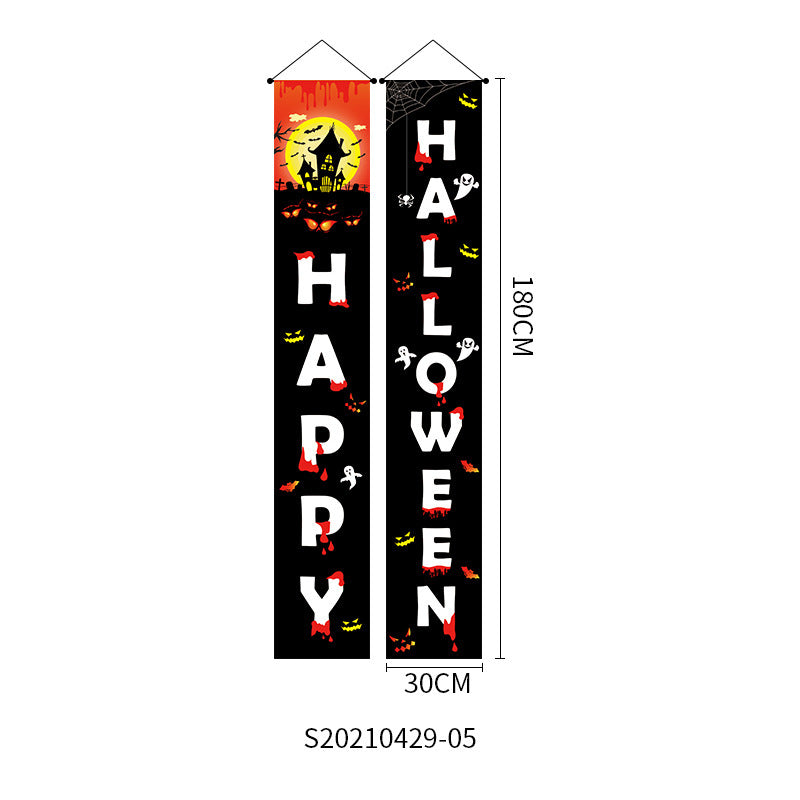 Halloween Doorway Banners Pair Oxford Cloth 180x30cm