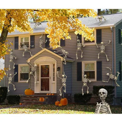 Realistic 40cm Halloween Skeleton Decoration - Poseable Jointed Figure for Spooky Parties and Haunted Houses