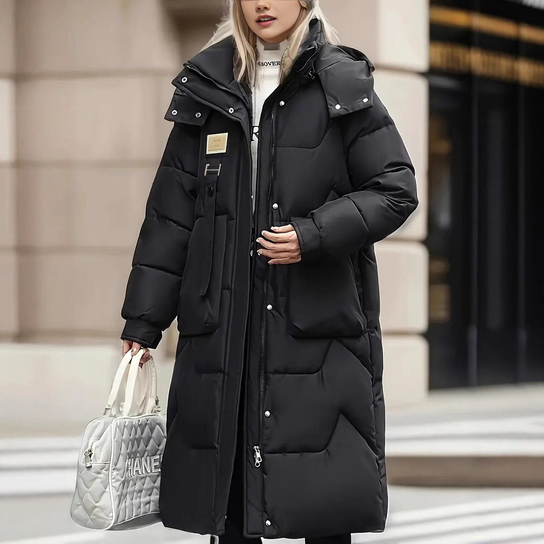 Insulating Women’s Long Puffer Coat - Quilted, Citywear