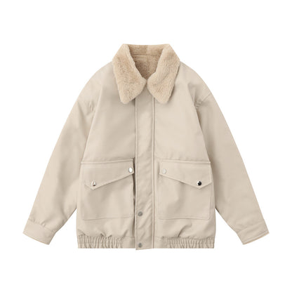 Chaqueta cálida para hombre – inspirada en motos, holgada, de cuero PU, para otoño e invierno, ropa urbana