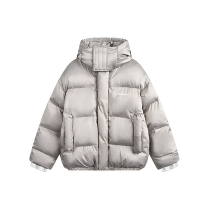 Warm Cozy Puffer Jacket - Oversized Boxy, Polyester