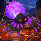 9ft Wide Halloween Inflatable Spider with LED Lights – Spooky Outdoor Yard Decoration