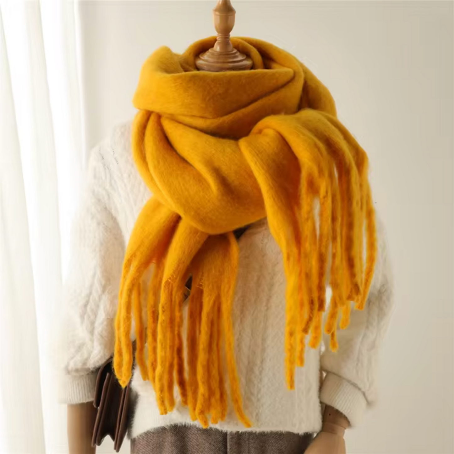 Oversized Cozy Women’s Winter Scarf -Blanket Style Cashmere