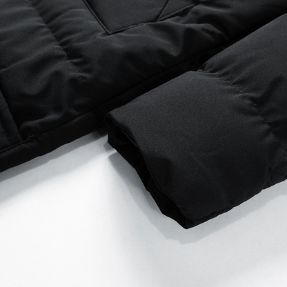 Waterproof Cozy Men's Parka Jacket - Long Quilted, For Cold