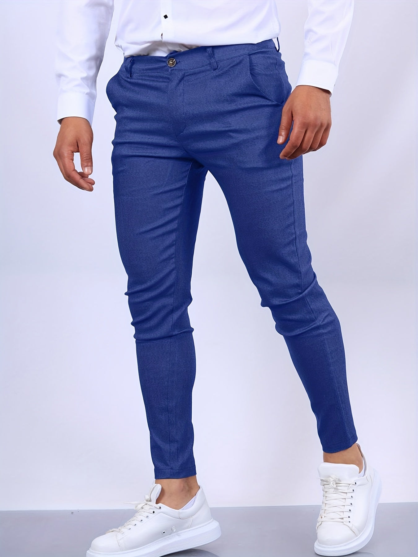Slim Fit Business Casual Pants for Men, High-Quality Fabric, Tailored Design, Versatile for Office and Formal Events-4