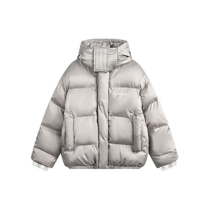 Warm Cozy Puffer Jacket - Oversized Boxy, Polyester
