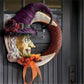 Celestial Moon and Maple Leaf Wreath - 12.6-Inch Elegant Halloween Decor for Home & Garden