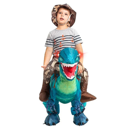 Lightweight Kids Inflatable Dinosaur Costume - Riding T Rex