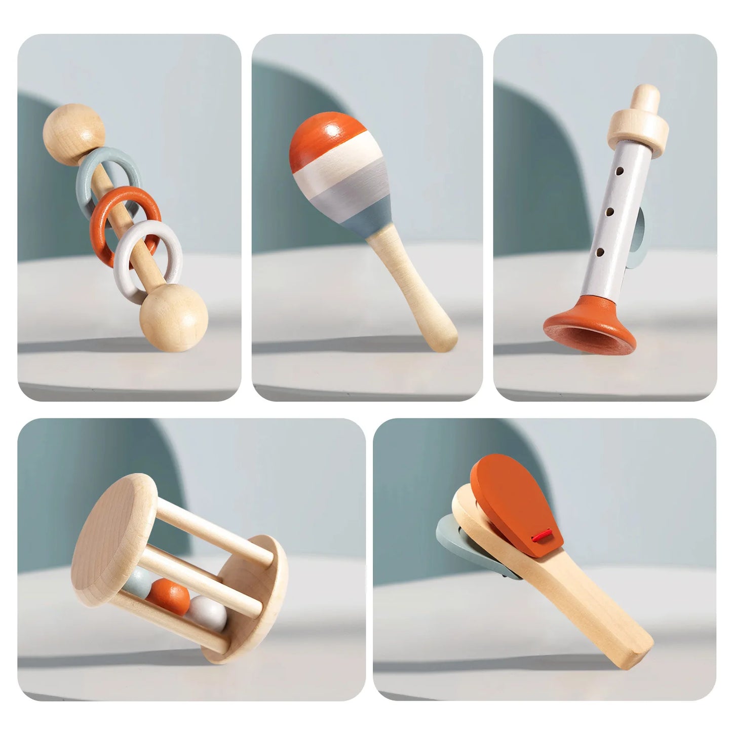 Wooden Montessori Musical Instrument Set for Toddlers - Professionally Tuned Xylophone, Maracas & More - Educational Gift for Preschool Kids