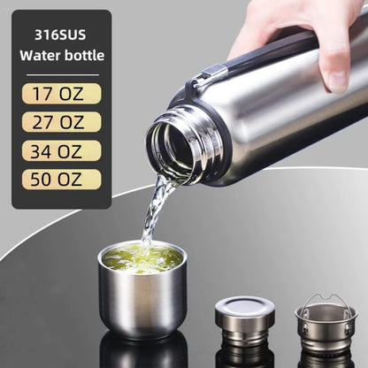Stainless Steel Water Bottle – Vacuum Insulated Sports Bottle, Summer Travel 2026 Keeps Drinks Hot Or Cold