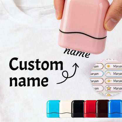 Personalized Custom Name Rubber Stamp + 100 Stickers – Self-Signing Stationery Set 2026