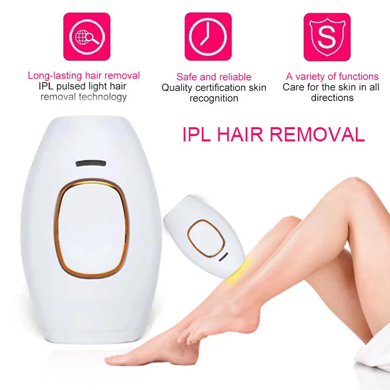 Pain-Free IPL Laser Hair Removal Device - Permanent & Safe Full Body Treatment