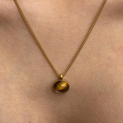 Layered Gold Tone Necklace Set With Resin Stone Pendants Boho Statement Jewelry Gift Idea Fall 2026