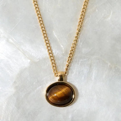 Layered Gold Tone Necklace Set With Resin Stone Pendants Boho Statement Jewelry Gift Idea Fall 2026