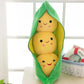 Kawaii Plush Pea Pod Doll Toy - 25cm (9.8 inch) Soft Stuffed Cushion for Kids, Unisex Gift for Boys and Girls, Adorable Playtime Companion