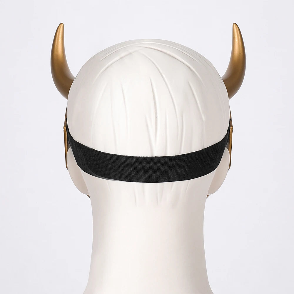 Loki Ragnarok latex kroon-cosplayhelm met hoorns, masker voor volwassen heren en dames, anime-Halloween 2026