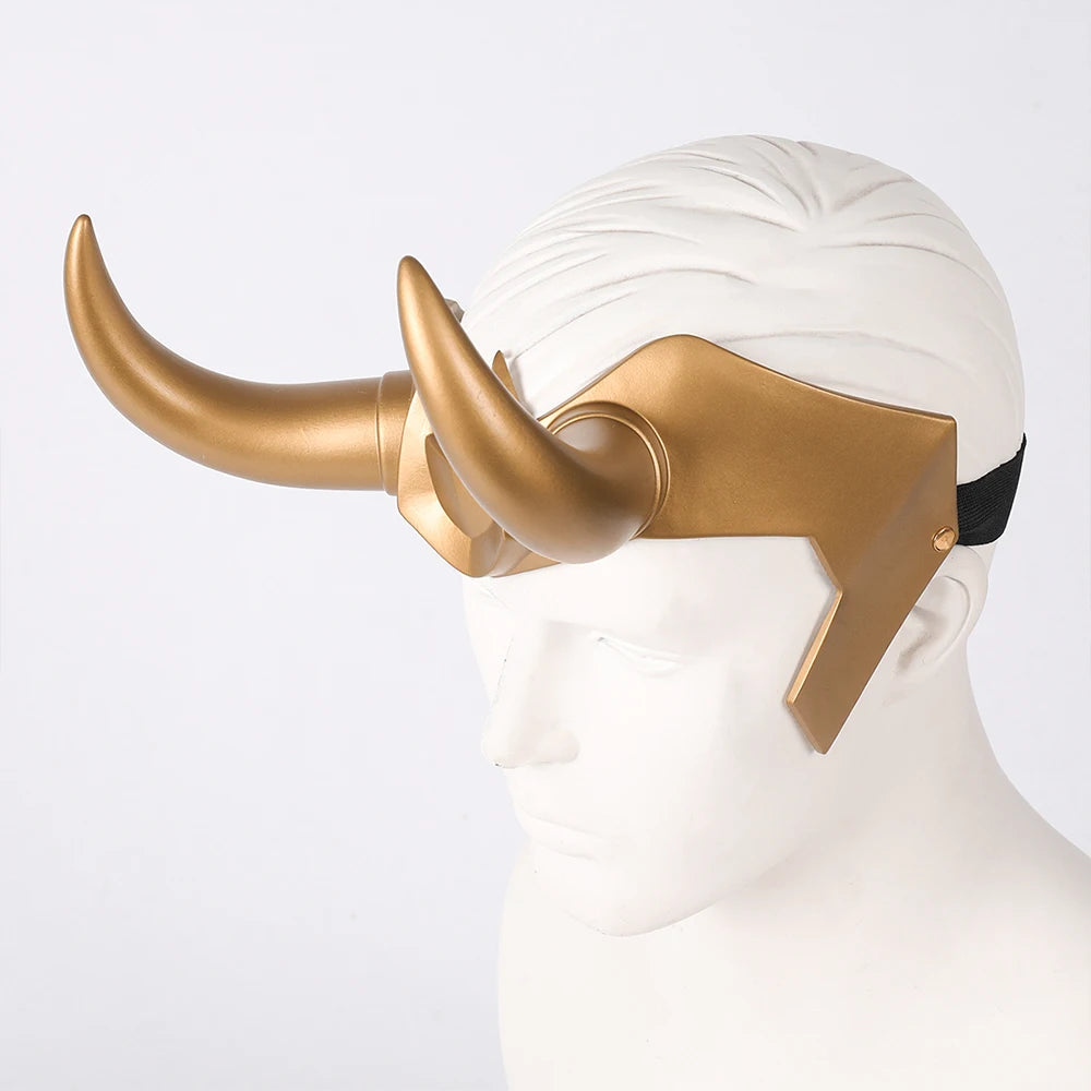Loki Ragnarok latex kroon-cosplayhelm met hoorns, masker voor volwassen heren en dames, anime-Halloween 2026