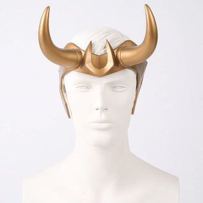 Loki Ragnarok latex kroon-cosplayhelm met hoorns, masker voor volwassen heren en dames, anime-Halloween 2026