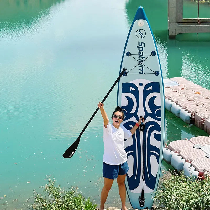 Inflatable Stand Up Paddle Board 11'6 with High-Pressure Pump, Removable Fin, and Lightweight Backpack for Easy Transport