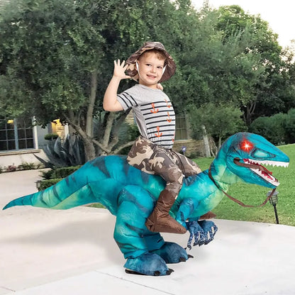 Lightweight Kids Inflatable Dinosaur Costume - Riding T Rex