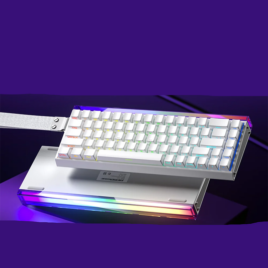 Teclado mecánico para juegos 68 teclas RGB compacto esports