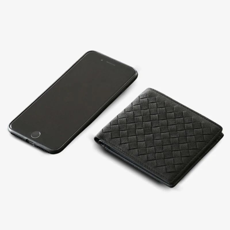 Alcantara Følelse Vævet BiFold Tegnebog Luksus Gaveidé