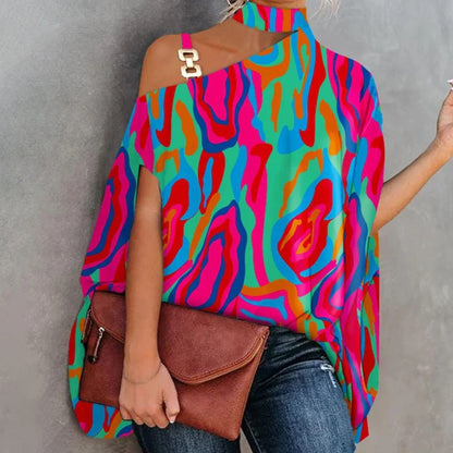 Atmungsaktive Damenbluse – lässiger Schnitt, Polyester, für sonnige Tage 3