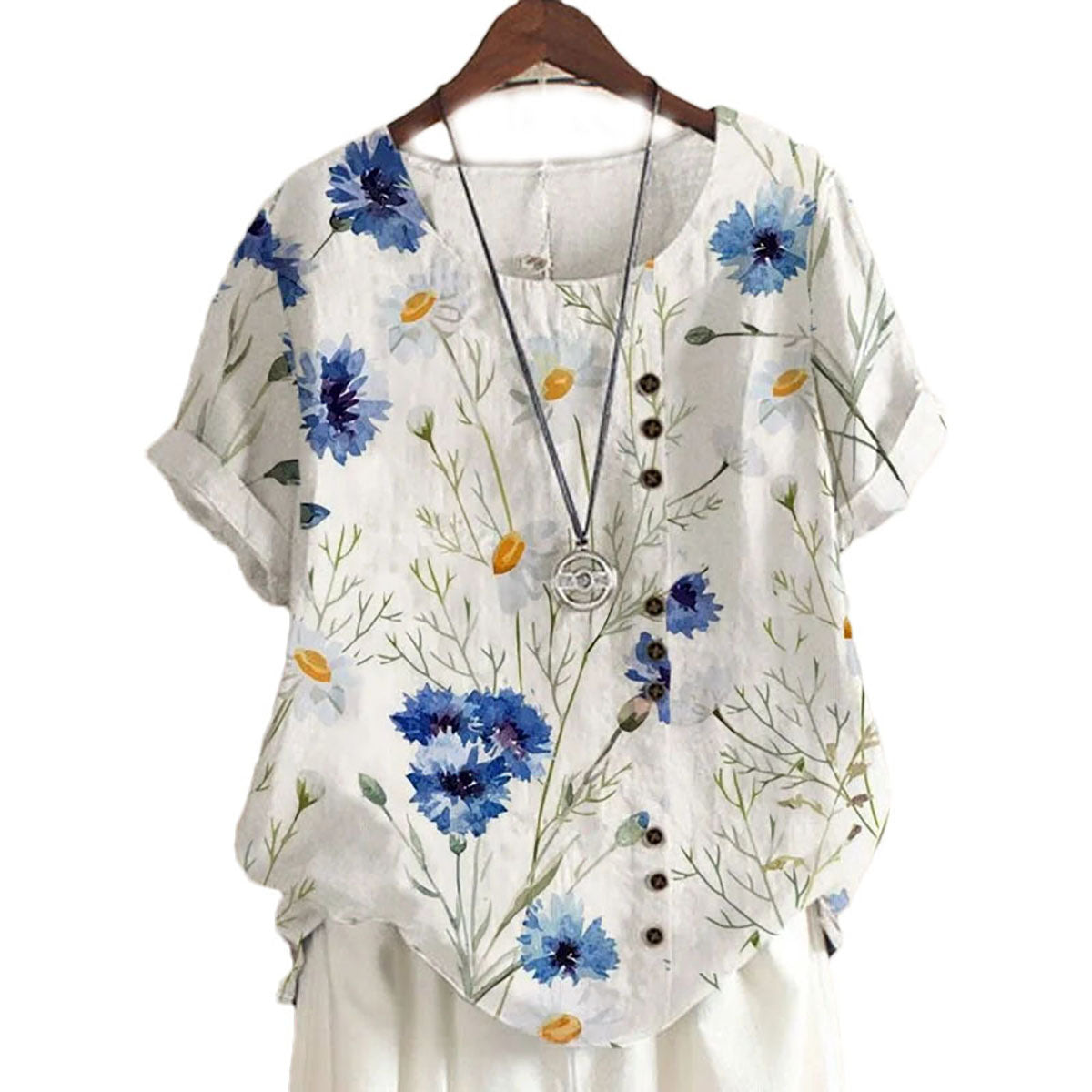 Atmungsaktive Damenbluse – lässiger Schnitt, weiches Material, für den Alltag 1