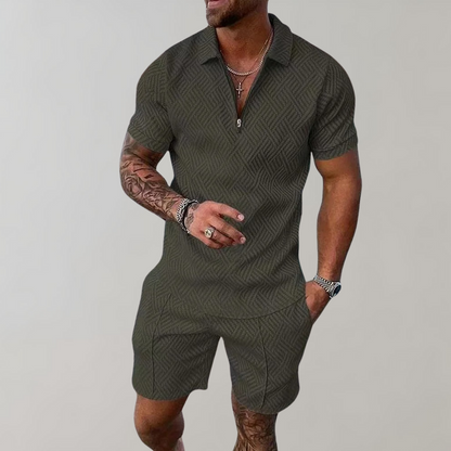 Atmungsaktive Herren Sommer-Set – Polo-Shirt und kurze Hose, ideal für Freizeit 1