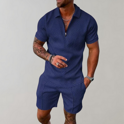 Atmungsaktive Herren Sommer-Set – Polo-Shirt und kurze Hose, ideal für Freizeit 3