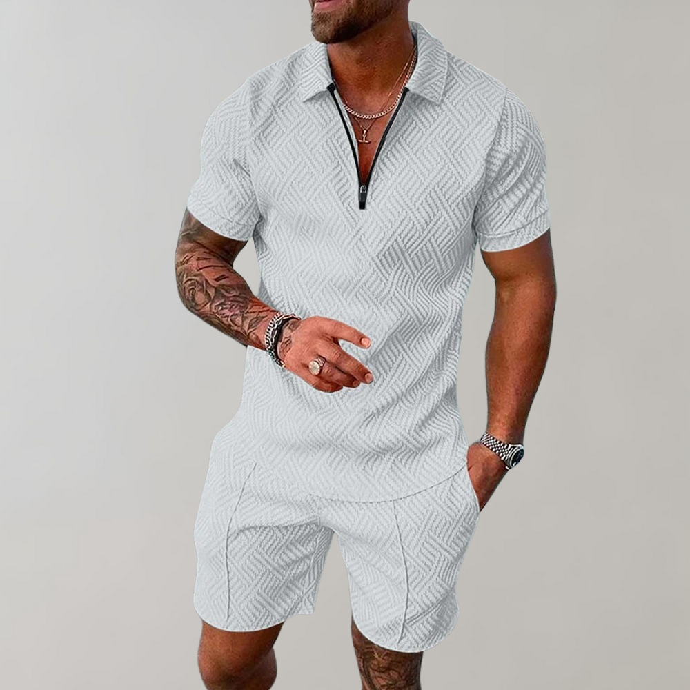 Atmungsaktive Herren Sommer-Set – Polo-Shirt und kurze Hose, ideal für Freizeit 5