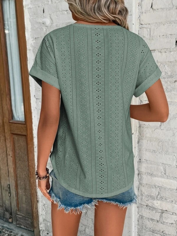 Atmungsaktives Damen T-Shirt – lässiger Schnitt, weiche Baumwolle, für den Alltag 2