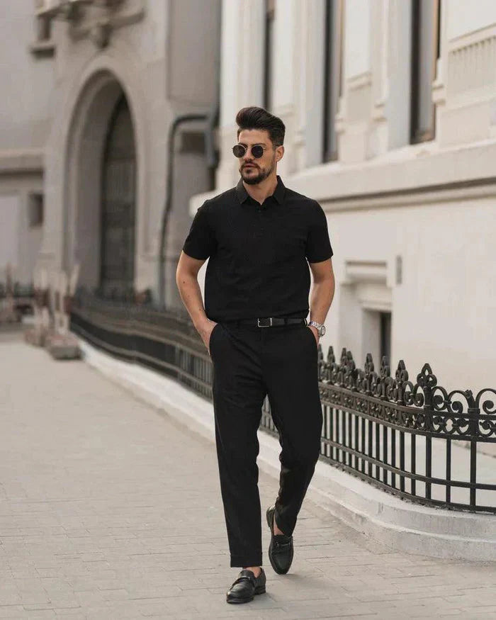 Atmungsaktives Herren Polo-Shirt – klassischer Schnitt, Baumwolle, für Büro und Freizeit 1