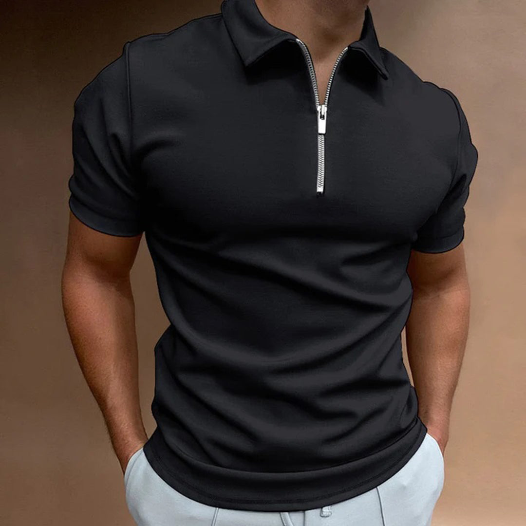 Atmungsaktives Herren Poloshirt – lockerer Schnitt, Polyester, für Freizeit und Büro 0
