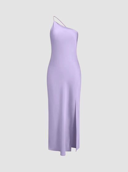 Variant image for Elegant Backless Satin Floral Maxi Dress for Women with Open Shoulders and Long Skirt, Perfect for Special Occasions-13