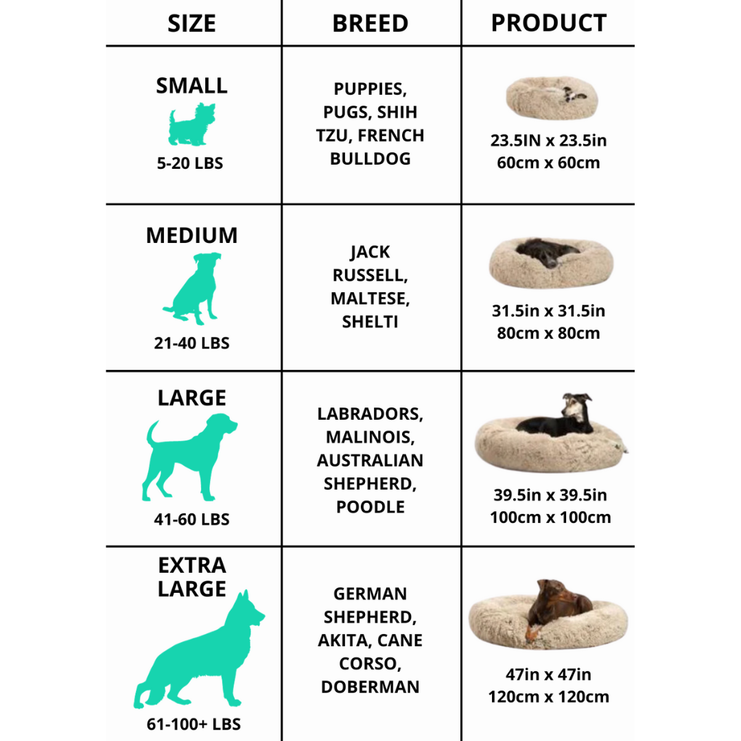 Beroligende hundeseng ultra myk koselig rede med forhøyet kant for avslappende søvn høst 2025 gaveidé