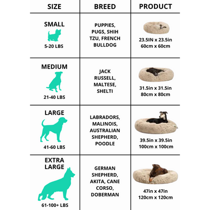 Beroligende hundeseng ultra myk koselig rede med forhøyet kant for avslappende søvn høst 2025 gaveidé