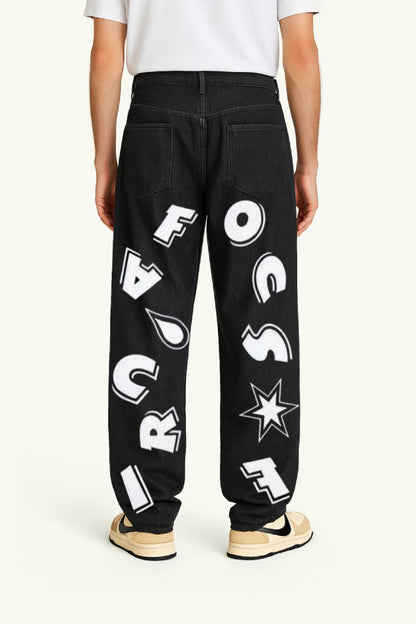 Custom Baggy Jeans for Women and Men - Personalized Loose Fit Denim with Vintage Distressing and Unique Designs-3